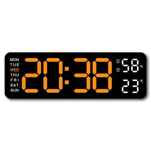 Digital Large Big Jumbo LED Wall Desk Clock Display with Calendar Temperature - Picture 18 of 18