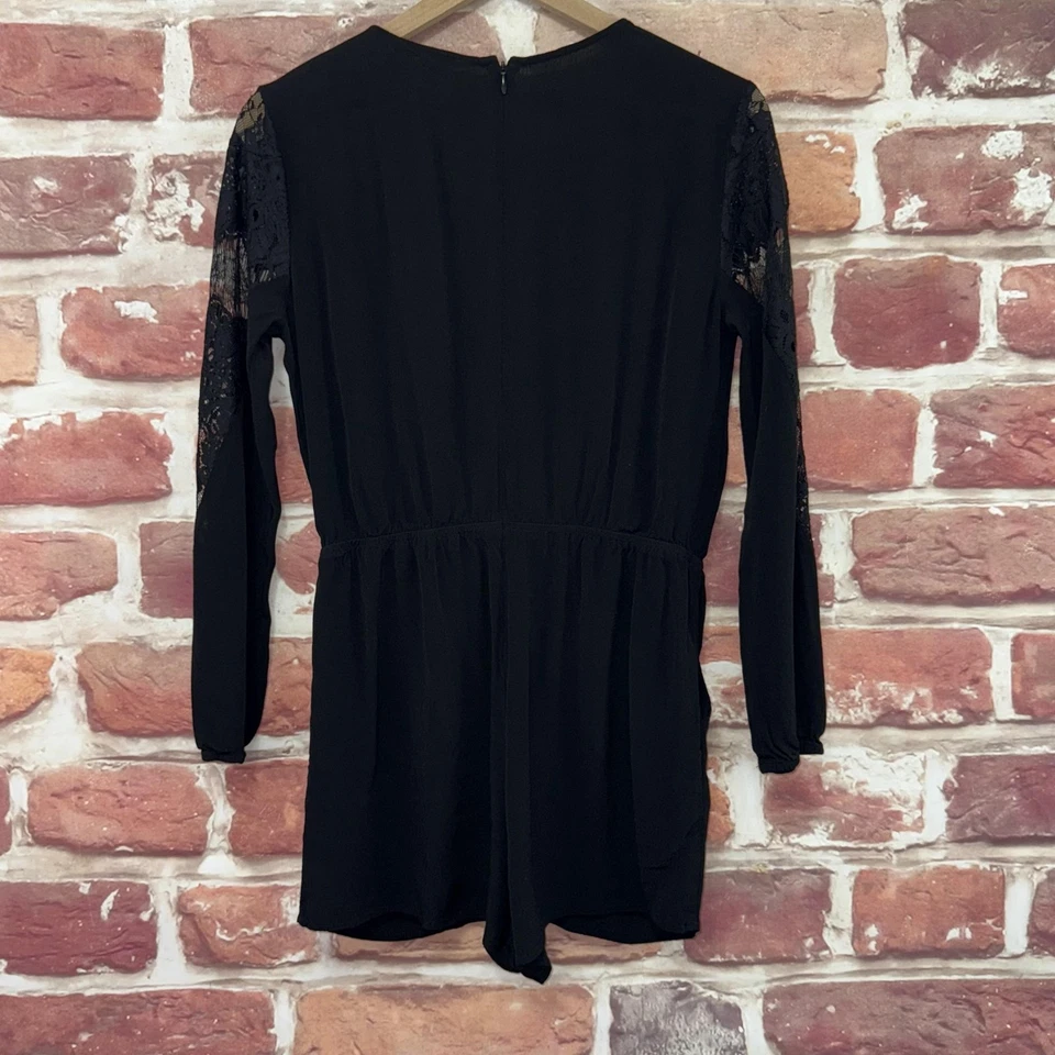 BB Dakota шорты Детский комбинезон средний черный цветочный кружевной акцент карман повседневный - Изображение 4 из 4