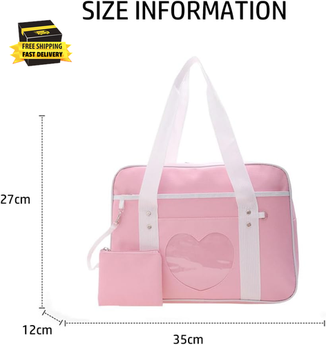 Lindo Bolso de Hombro Estilo Japonés Lindo Cartera en Forma de Corazón Bolso de Mano Grande ⭐️⭐️⭐️⭐️⭐️ - Imagen 2 de 6