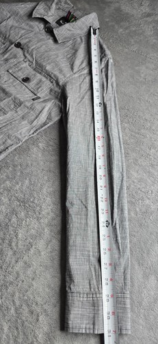 Chaqueta Camisa Paul Smith Gris Mezcla Para Hombre M Manga Larga Bolsillos Abotonados - Imagen 10 de 14