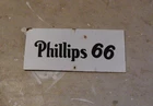 Phillips 66 Porcelain Sign Original Vintage 5-1/2"x12"
