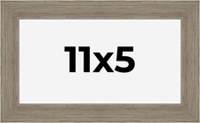 11x5 Frame Gray Barnwood Picture Frame Modern Photo Frame UV Acrylic, Acid Free