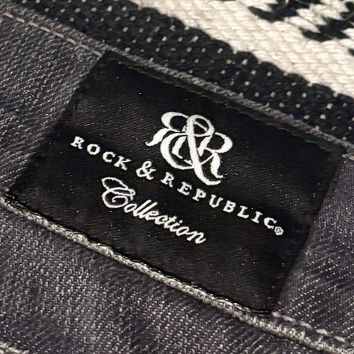 Pantalones de mezclilla rectos lavados oscuros Rock & Republic para mujer talla 28 - Imagen 10 de 10
