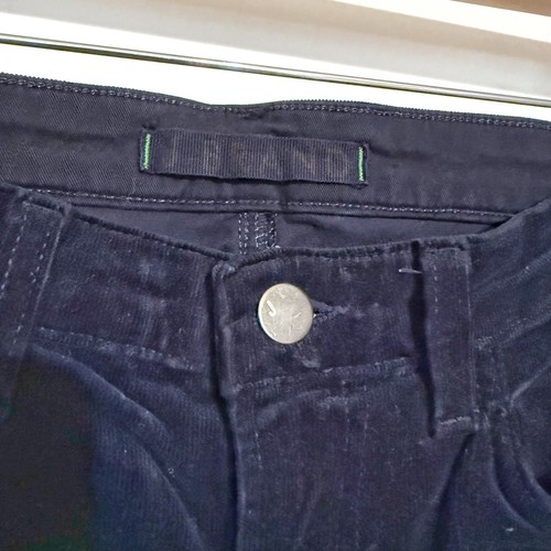 Pantaloni jeans skinny in velluto a coste marca J donna taglia 27 blu scuro vita alta - Foto 2 di 5