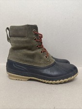SOREL NM1704-365 MEN'S LEATHER GREEN /BLACK COMBAT WATERPROOF BOOTS  UK8 EU42