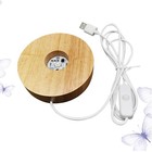 Kreative bunte Beleuchtung Basis Holz Desktop-Beleuchtung Holz Handwerk