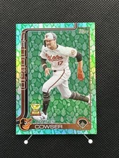 (35a) 2025 Topps Colton Cowser #230 Green Leaf Holiday Easter Parallel Orioles
