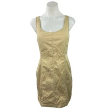 J.Crew Linen Square Neck Sleeveless Summer Lightweight Mini Sheath Dress Size 4