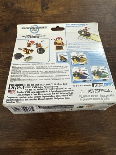 K'Nex Mario Kart Wii Diddy Kong And Standard Kart Building Set BRAND NEW SEALED - Picture 2 of 2