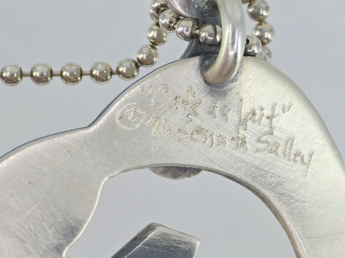 SENUFA SALLEY CHIMAYO 96 STERLING SILVER CAFE AU LAIT PENDANT BALL CHAIN NECKLCE - Picture 14 of 17