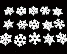 10x Snowflake Ornaments Christmas Decor White Craft Embellishments Gift Pack Set