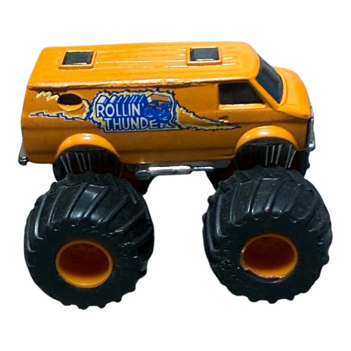 VTG 1985 Matchbox Super Chargers ROLLIN THUNDER Monster Truck Orange Chevy Van
