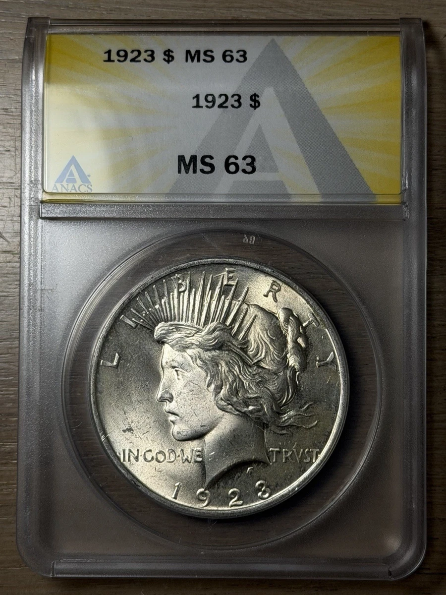 25+ MS 63 Graded 1923 Year Peace Dollars (1921-1935) for sale