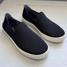 ROTHY'S Womens 6.5 Shoes Classic Black Solid Slip On The Sneakers Slip On