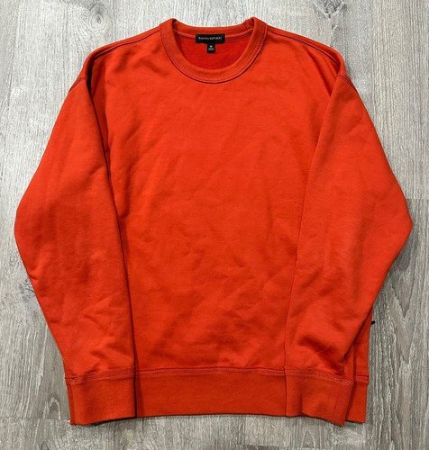 Banana Republic Sweater Mens Medium Orange Pullover Heavy Boxy Crewneck Sweater - Picture 3 of 13