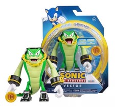 2024 Jakks Sonic the Hedgehog 4" VECTOR THE CROCODILE Action Figure w/Super Ring