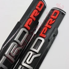 Side Fender Door Emblem Adhesive Sticker Badge For TRD PRO Car Truck Black Red