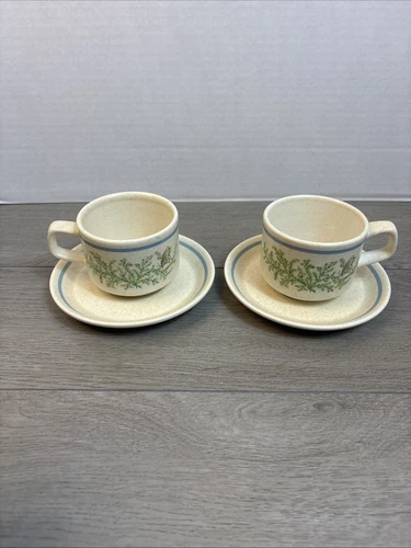 Lenox Temper-Ware Fancy Free Coffee Tea Mug Cup And Saucer Set, 2 Sets, USA