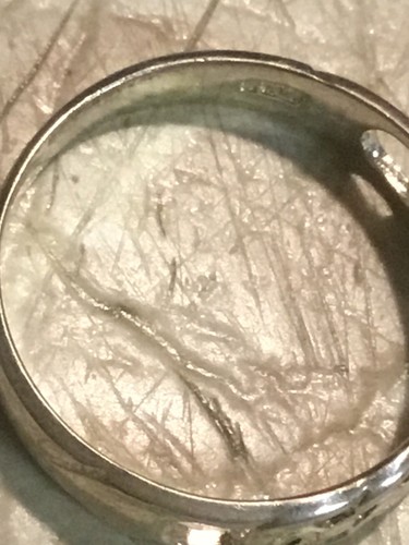 Vintage Designer MO Sterling Silver 925 Woven Pattern Size 7.5 Ring - Picture 9 of 9