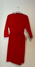 Zara Red Midi Dress Size Small Brand New