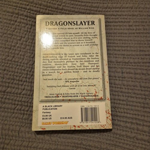 Dragonslayer by William King - Gotrek and Felix - First Edition Paperback - Picture 2 of 6