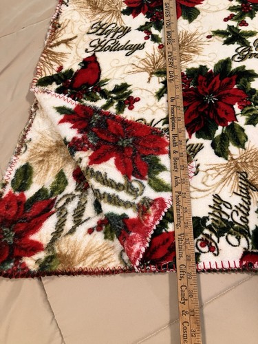 Happy Holidays Kardinal dekorative Weihnachten Decke 50 "x 60" weich warm - Bild 3 von 6