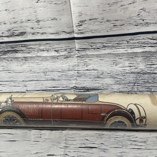 VTG Waldec Wallpaper NOS Double Roll Mid Century Modern Man Cave Car Antique MCM - Picture 4 of 6
