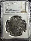1887/6 O Van 3 XF40 Morgan Silver Dollar Super Rare