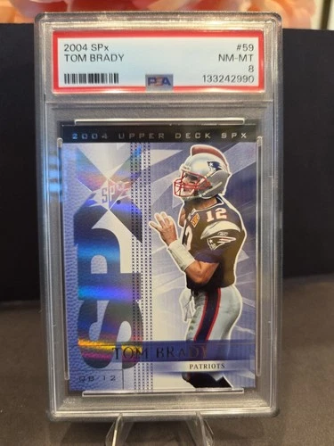 2004 Upper Deck SPx  Tom Brady PSA 8