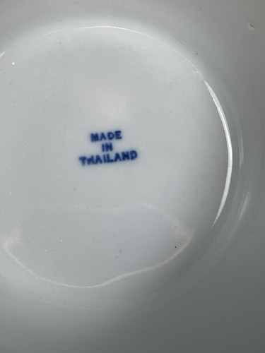 4 Blue & White Hand-Painted Porcelain Stacking Pedestal Bowls Plates Compotes 7” - Picture 18 of 18