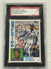 1984 TOPPS TRADED DWIGHT GOODEN NY METS RC #42T MULTI-INSCRIBED 4x SGC