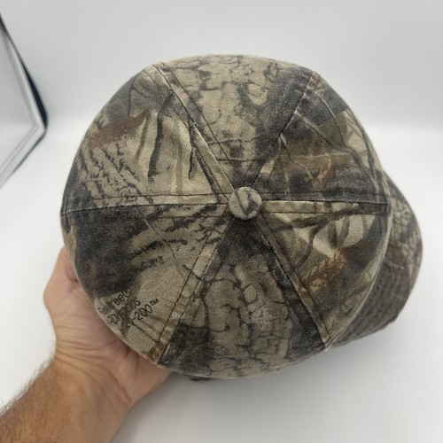 Vintage RealTree Camo Jones Style Ear Flap Bucket Fedora Hat Cap Size Large USA - Picture 9 of 12
