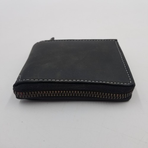 NEW Paul & Taylor Leather Zip Around Bifold RFID Wallet Charcoal Black USA Made - Picture 10 of 12