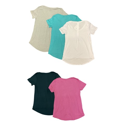 Member's Mark Women's Soft V-Neck Short Sleeve Everyday Tunic T-Shirt (Grey, - Picture 2 of 2