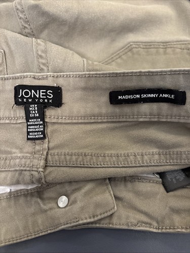 Jones New York Size 8 Olive Green Madison Skinny Ankle Jeans - Picture 5 of 7