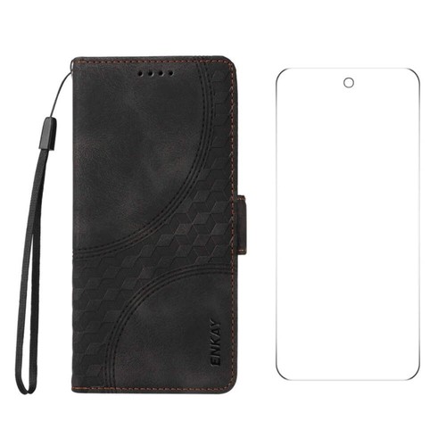ENKAY Embossed Rhombus Starry Leather Case for Google Pixel 9 Pro - 第 7/11 張圖片