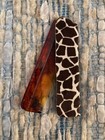 faux giraffe skin compact and comb set, vintage 1960 — photo 7