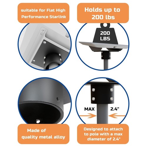 Star Link Adaptateur Plat Haut Tuyau, Kit de Montage Star Link pour Star Link2495 - Photo 4/7