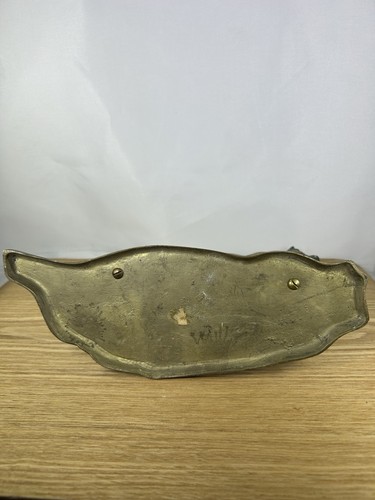 Vintage Brass Prancing 7.5Horse Sculpture Figurine With Characters on Brass Base - Picture 7 of 9