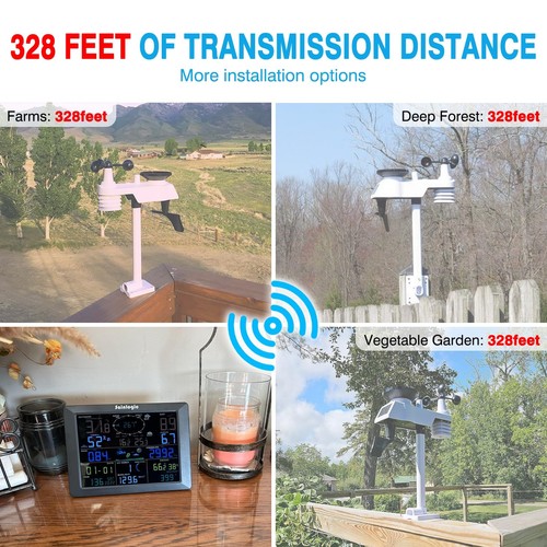 Sainlogic WiFi Weather Station, 8.3 inch Large Display Wireless Indoor Weathe... - Picture 5 of 7