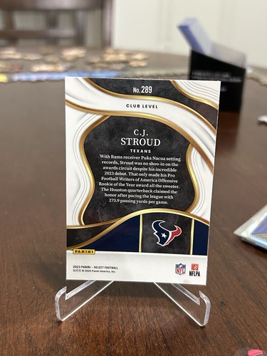 CJ Stroud Rookie 2023 Select Club Level Base - Picture 2 of 2