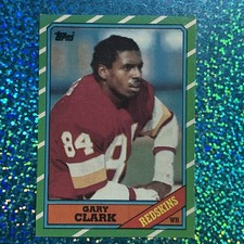 1986 Topps Football - #176 GARY CLARK (RC) - Washington Redskins