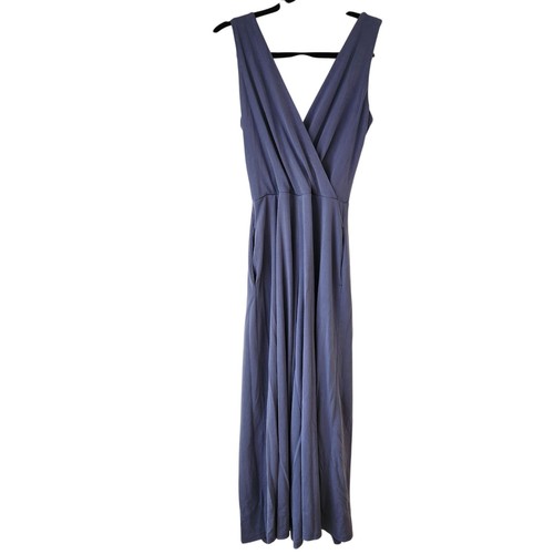 Damen Jumpsuit weites Bein Stretch bequem Athleisure Periwinkle lila Größe S - Bild 2 von 5