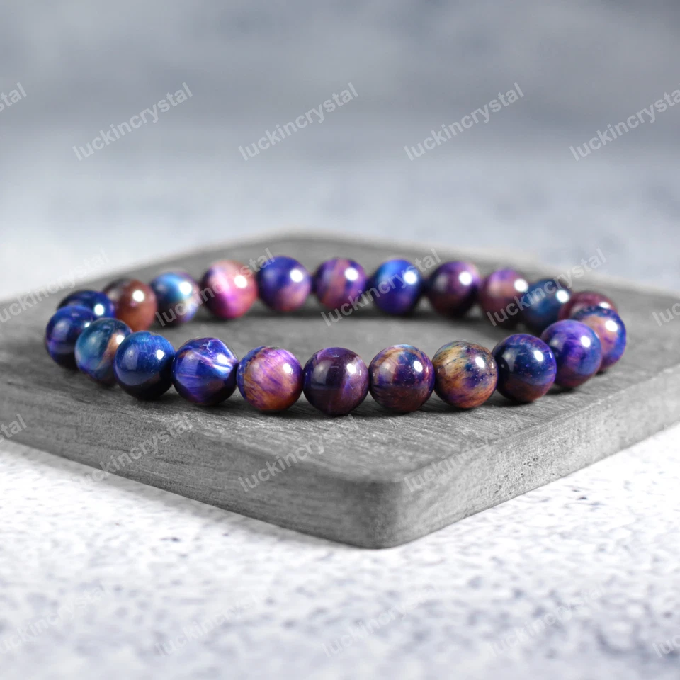 Браслет для медитации исцеляющая энергия эластичный бисер натуральный галактический сугилит 8 мм - Изображение 2 из 3