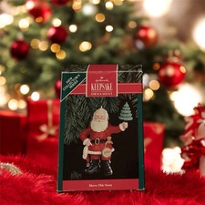 1990 MERRY OLDE SANTA HALLMARK CHRISTMAS ORNAMENT MIB