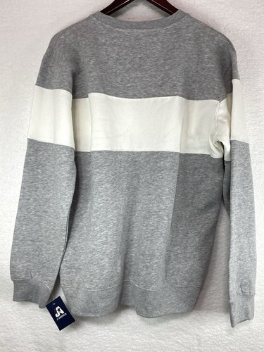 NWT J. America Penn State Fleece Sweater Mens L Gray/White Crew Neck Pullover - Picture 2 of 8