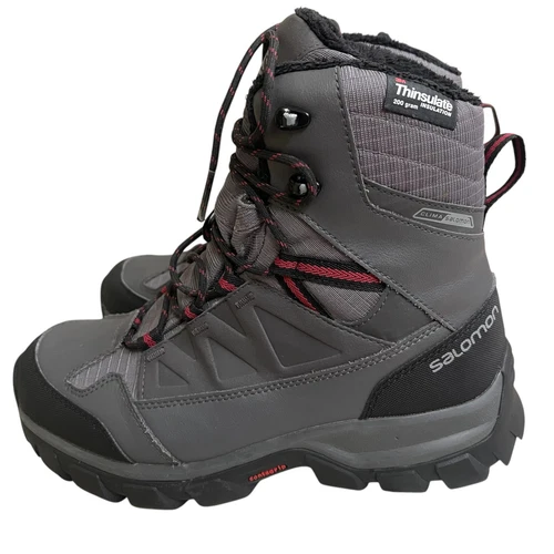 Stivali da neve Salomon Chalten TS CSWP da donna escursionismo 399671 grigi taglia 7 5