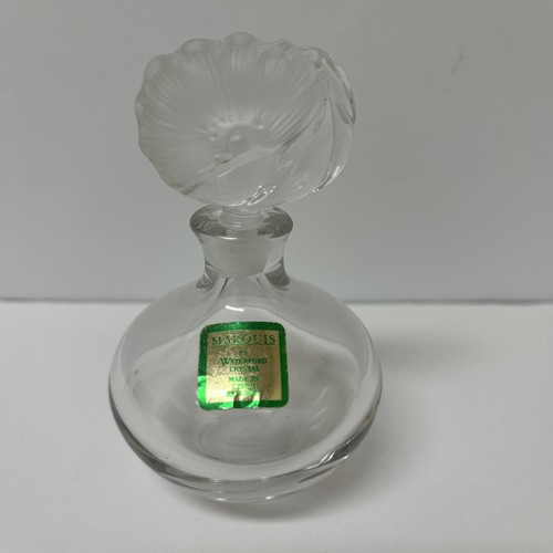 Waterford Marquis Crystal Perfume Bottle Floral Stopper With Sticker And Signed - Picture 2 of 12