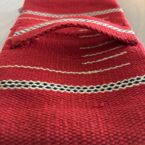 Vintage Chimayo Purse Wool Hand Woven Native American Clutch Silver Talon Zipper - Picture 11 of 21