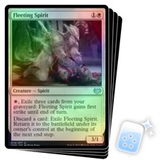 FOIL FLEETING SPIRIT X4 Innistrad: Crimson Vow VOW Magic MTG MINT CARD